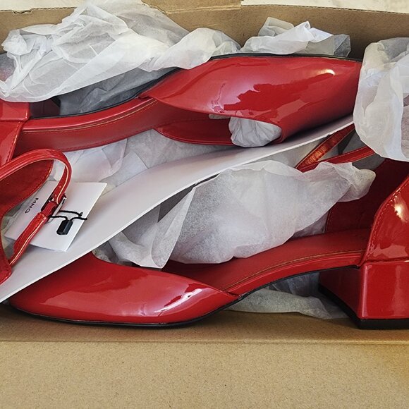 MANGO Women's Patent Leather-Effect Heeled Shoe - B018.4 - Picture 7 of 9